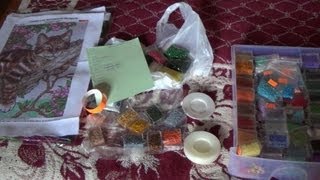 Начало работы с новой схемой для вышивки бисером (подбор,разметка). Начало работы с новой схемой для вышивки бисером (подбор,разметка).