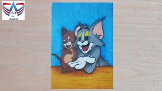 How to draw Tom and Jerry | Tom and Jerry Drawing | Cartoon Drawing | Drawing with Oil Pastels  | screenshot 1