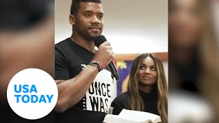 Russell Wilson, wife Ciara visit prison to pray and sing with inmates | USA TODAY