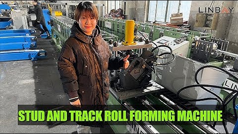 【Stud】Linbay-Perforated stud roll forming machine with continuous punch and cutting 3050mm long