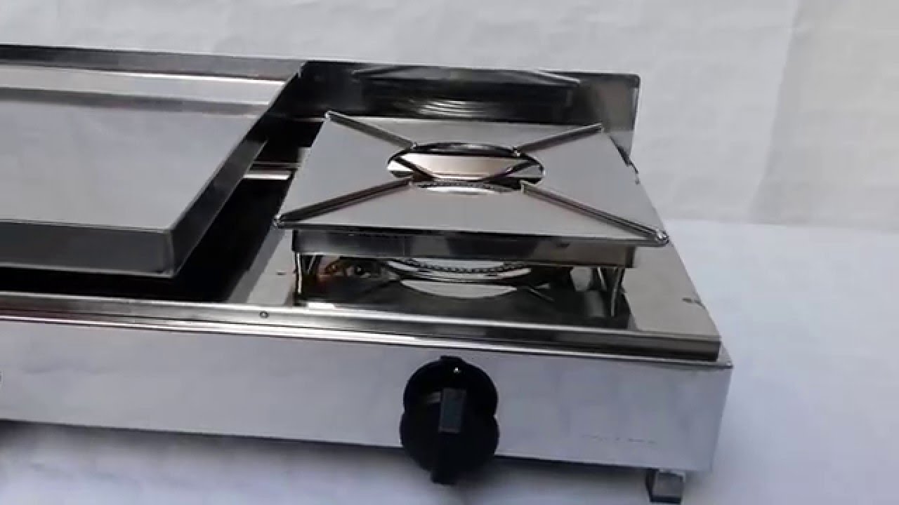 Plancha con fogón en cromoduro JINAMA 425€