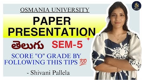 TELUGU || PAPER PRESENTATIE || OSMANIA UNIVERSITY || SEMESTER-5 || 💯 PASS || ‎@shivanipallela
