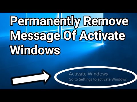 Permanently Remove Message Of Activate Windows - YouTube