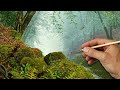 Painting a woodland stream  timelapse