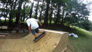 My New Halfpipe in the Back Yard!!!