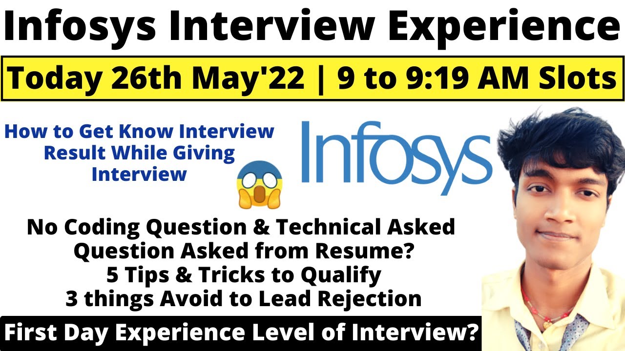 Today 26 May'22 Infosys Latest Interview Experience | Know Your ...