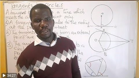 Tangents of a circle properties