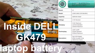 Inside Dell Gk479 Laptop Battery We Can Find 6x Lg 18650 Cells Lgdb118650