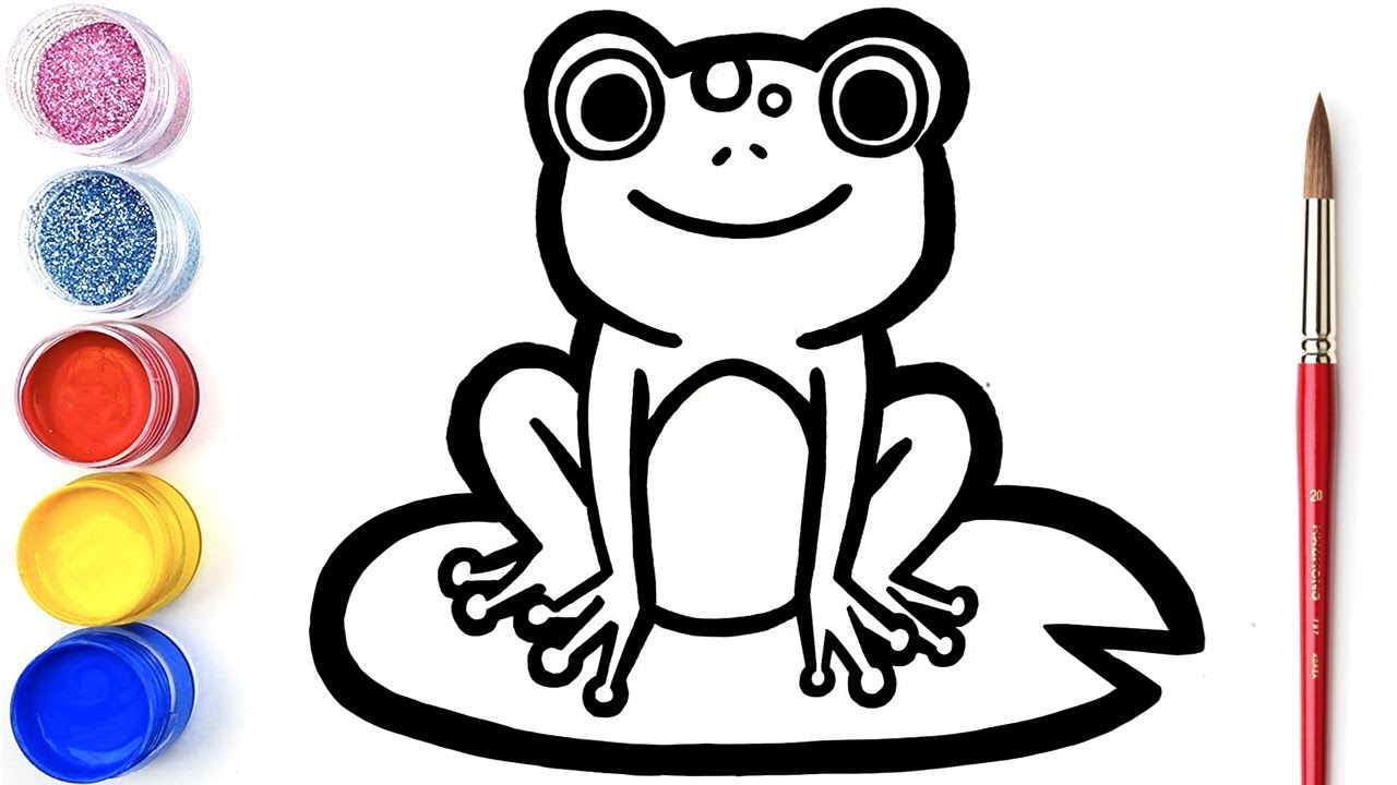 Лягушка раскраска и рисунок | Learn Colors for kids | Simple Toy Art