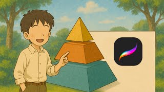 سلسلة تعلم الانفوجرافيك باستخدام تطبيق بروكرييت - الدرس الثالث-  | 3d infographic in procreate screenshot 1