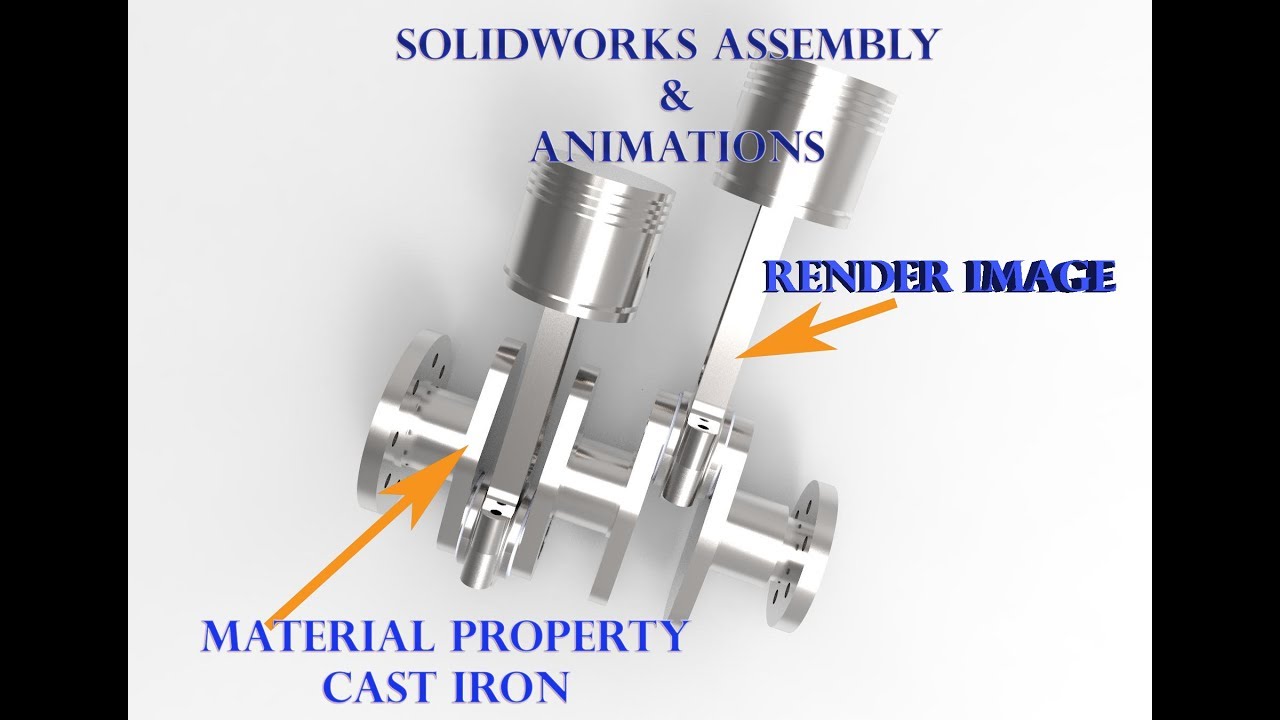 SolidWorks Piston Assembly And Motion Study -- Tamil - YouTube