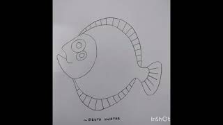 Drawing of Flounder Fish#Flounder Fish (Step by Step) @geetakwatra699 Drawing of Flounder Fish#Flounder Fish (Step by Step) @geetakwatra699