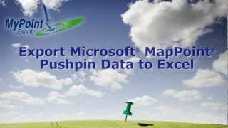 MapPoint® Tutorial:  Exporting Pushpin Data to Excel