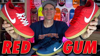 Nike SB University Red Dunk Low (Red Gum) Orange Label Shoe Review!