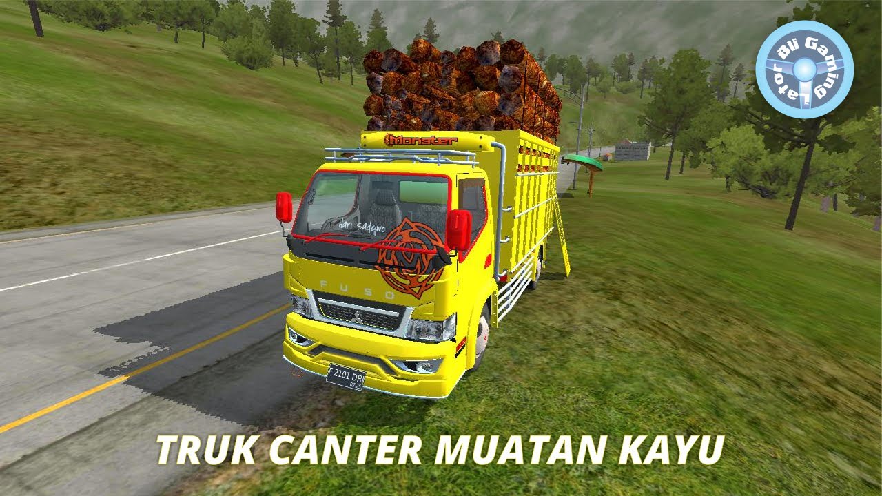 Share Mod Bussid Truk  Canter  FE74 HD  Muatan Kayu Langsung 