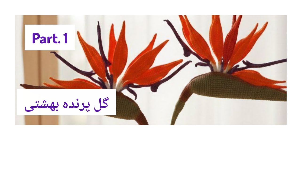 آموزش بافت گل پرنده بهشتی | Bird of Paradise Crochet Flower Tutorial (قسمت اول)