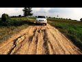 RX300 Off Road on The Rice Field Bad Road in Countryside /LEXUS  RX300  4WD Vs Bad Road