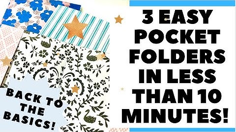 3 EASY POCKET FOLDERS IN LESS THAN 10 MINUTES! BACK TO THE BASICS🌸🌸🌸