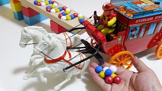 Marble Run Race ☆ HABA Slope & Garbage Truck, Retro Carriage, Pepsi Cola Truck #1