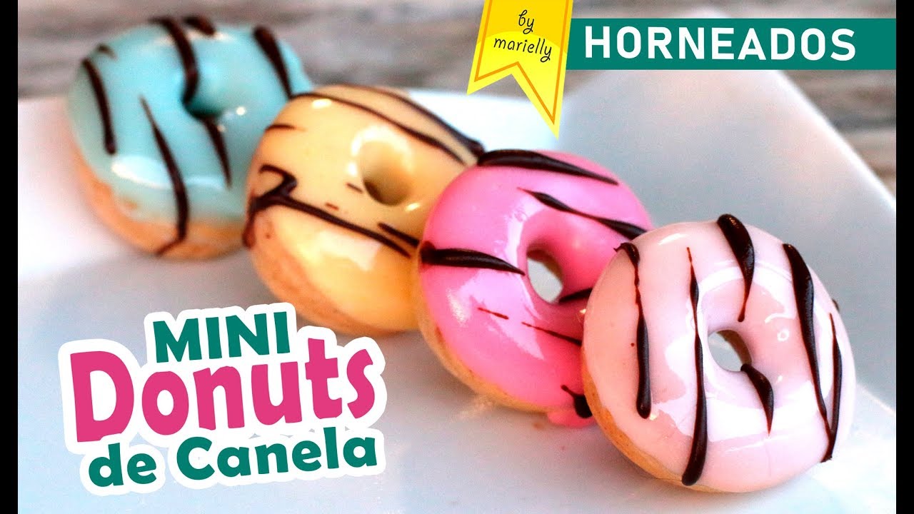 DONUTS o DONAS Mini de Canela HORNEADOS 🍩 Receta by MARIELLY