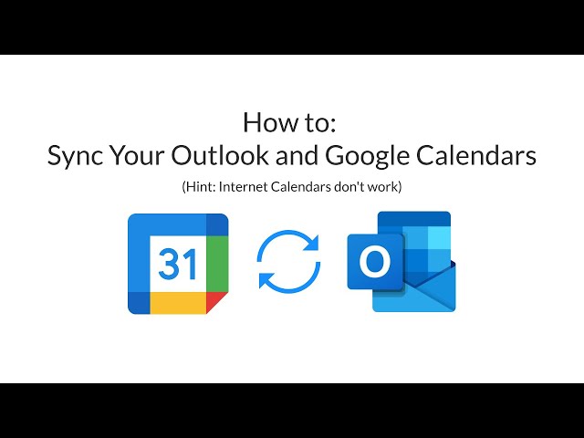 How To Sync Google and Outlook Calendars - YouTube
