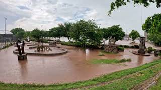 nundación en Zapotlanejo Jalisco hoy arcos y estadio Miguel Hidalgo bajo el agua