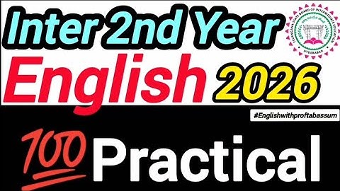 📢MUST WATCH! Inter 2nd Year English Practical Exam 2026 💯Official Dates🗓️,Full Details & Procedure📝
