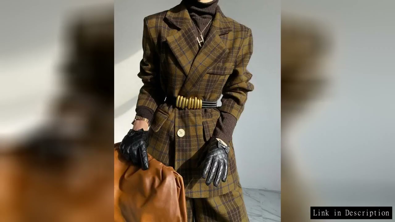 Yeezzi Women's Autumn Winter Retro Classic Suit Blazer 2025 New Long Sleeves Loose Elegant Formal Bu