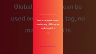 What Are Global Attributes in HTML? #html #webdevelopment #coding #frontend #interviewquestions