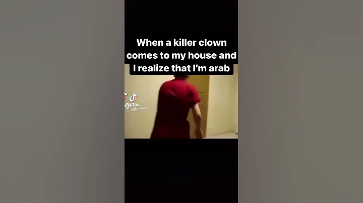 when a killer clown comes to scare an Arab person