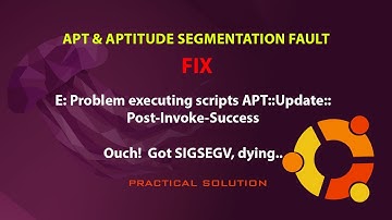 Segmentation fault - E: Problem executing scripts APT::Update::Post-Invoke-Success..