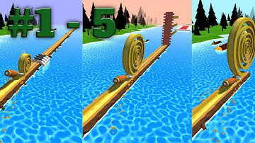 Spiral Roll - Gameplay ( Level 1 - 5 )  Walkthrough