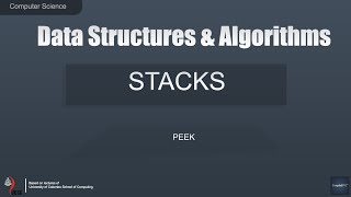 Computer Science - Data Structures & Algorithms | Part 17 | STACKS | Peek