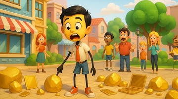 What if everything we Touched turned to Gold? | #aumsum #kids #cartoon #science