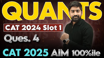 CAT 2024 Quant Slot 1 | Q4: Video Solution | #catpreparation #cat2025 #coachifycat