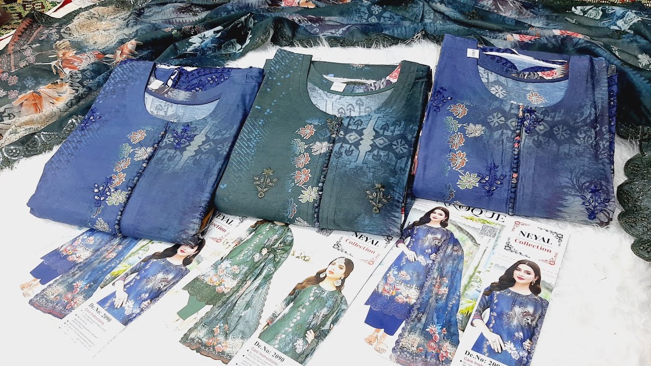 মার্কেটের সেরা - Eid Collection 2026🎉Pakistani Embroidary three-piece। Luxury Party three piece.