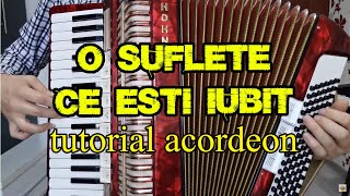 Video thumbnail of "O suflete ce ești trudit și-ales de Domnul | tutorial acordeon"