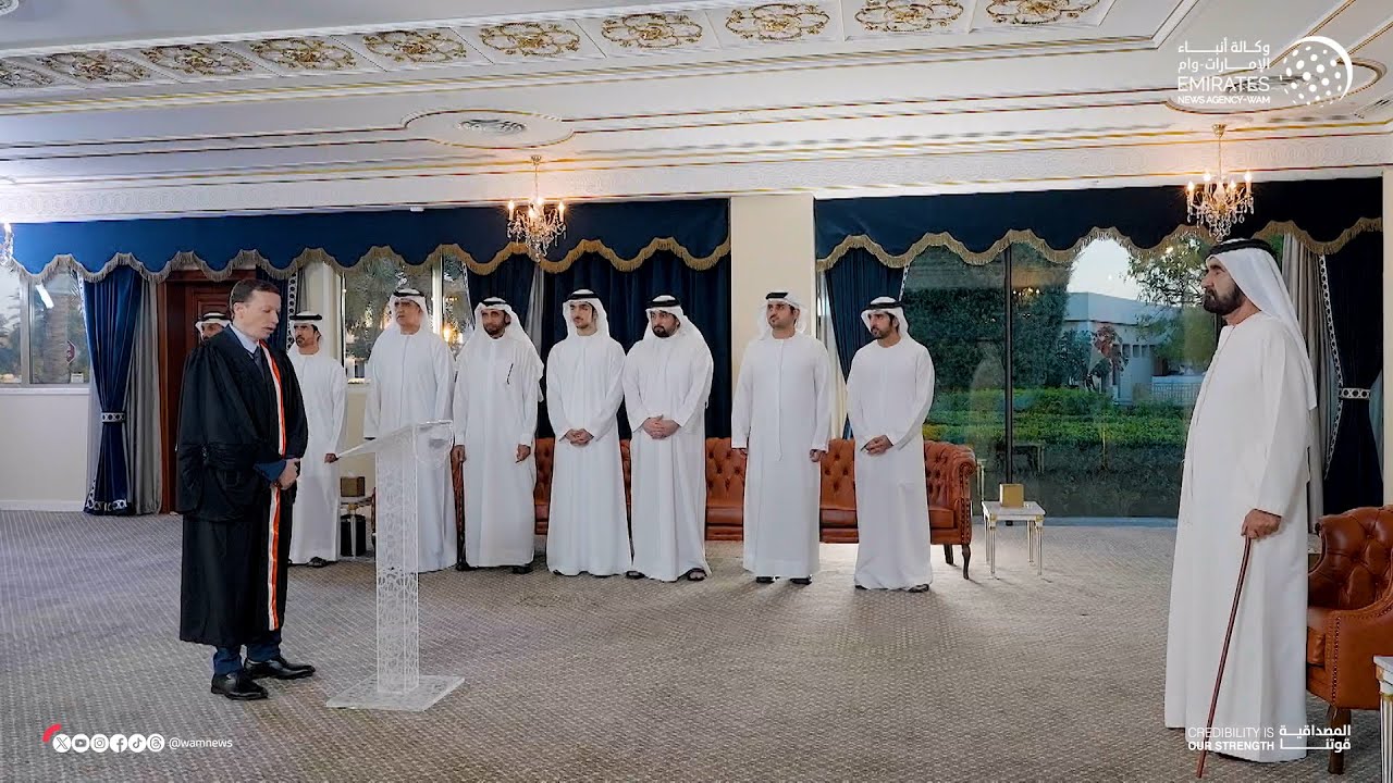 أمام محمد بن راشد.. 34 قاضياً جديدا في محاكم دبي يؤدون اليمين القانونية