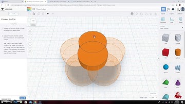 TinkerCAD-Flower Button!