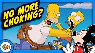 Disney Nerfs The Simpsons Again! Homer Can't Choke Bart Anymore?!