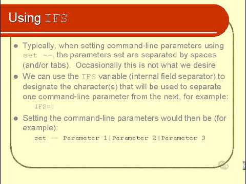 0904   Using IFS