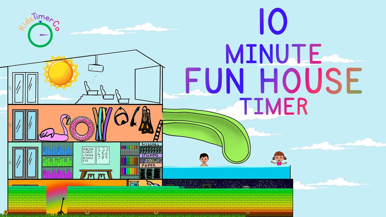 10 Minute Fun House Timer - Kids Visual Timer - YouTube