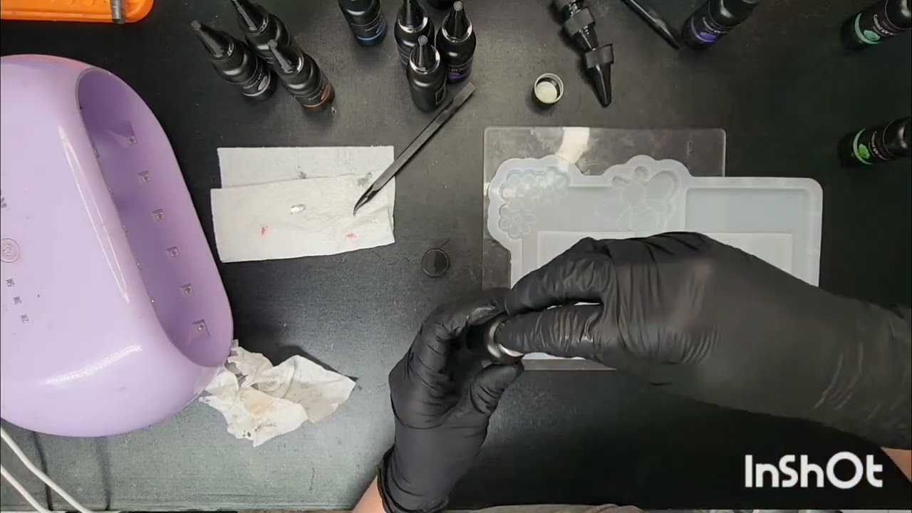 #431 Перламутровая УФ-смола от @BondCraftor в сочетании с их эпоксидной смолой для создания держа...