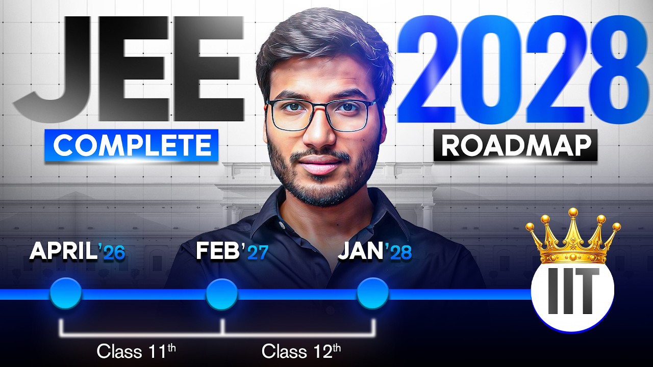 JEE 2028 : PERFECT 2 Year Roadmap from Class 11 to IIT