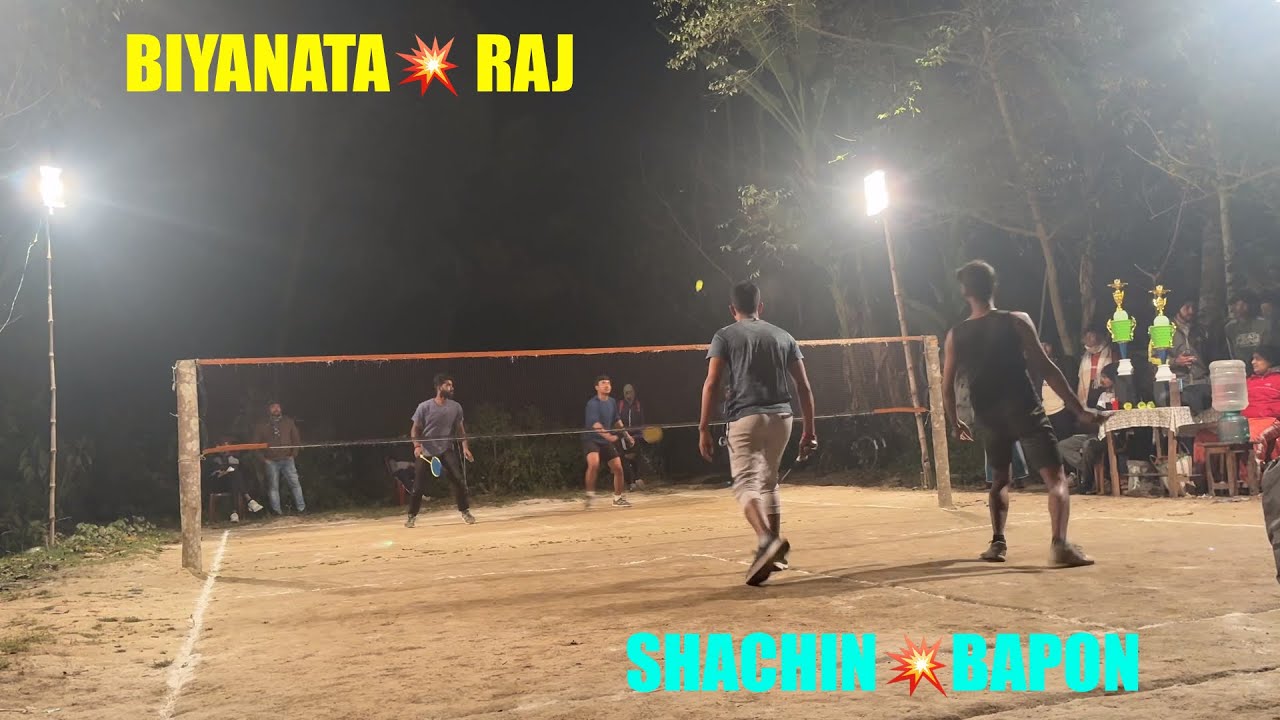 OUTDOOR BADMINTON TOURNAMENT AT ATHURIA 08/02/2026ll BIYANTA & RAJ  🆚  BAPON & SHACHIN ll 2nd SET 