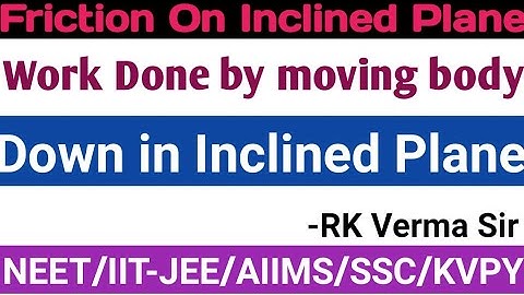 #Friction_On_Inclined_Plane|Work done by moving body down on inclined plane|NEET|Class 11|IIT-JEE