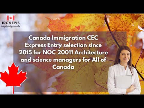 CEC Express Entry for NOC 20011 Architecture and science managers for All of Canada since 2015