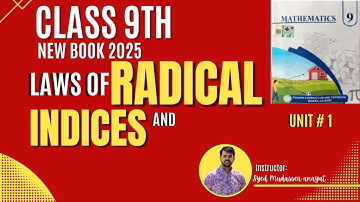 Laws of radicals and laws of indices class 9 new book chapter 1