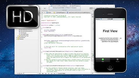 Xcode 4.3.2 iPhone SDK Tutorial - Custom colored TabBar Icons HD