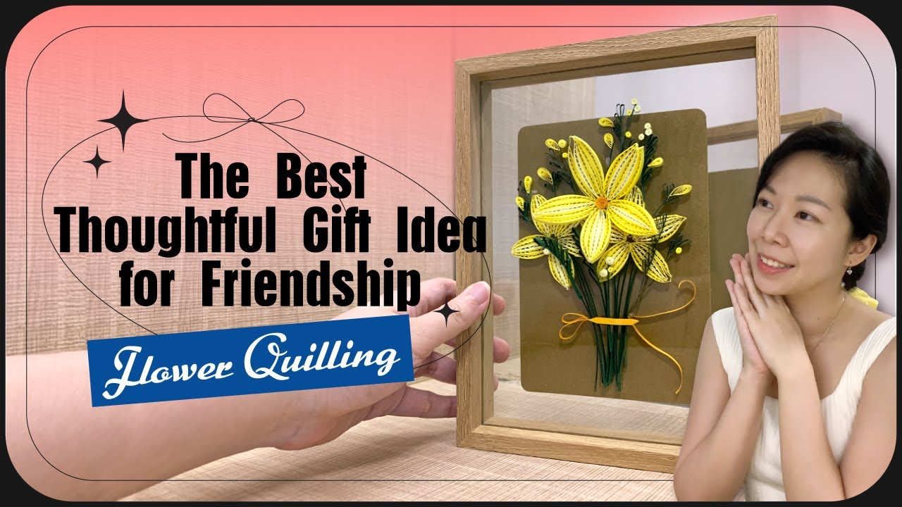 Handmade Birthday Gift Idea for Friend I Yellow Flower Quilling Tutorial